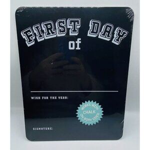 Double-Sided Chalkboard First & Last Day Of School Sign With Chalk